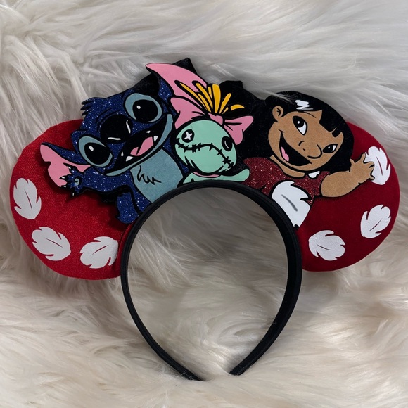 Hand Crafted Accessories - Custom LILO and Stitch Mickey Ears